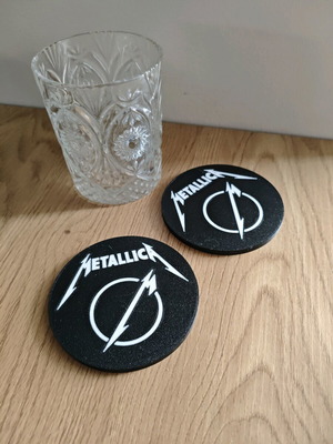 Σουβέρ Metallica καινούργια, σετ 2, 3d printed, πλαστικό PLA