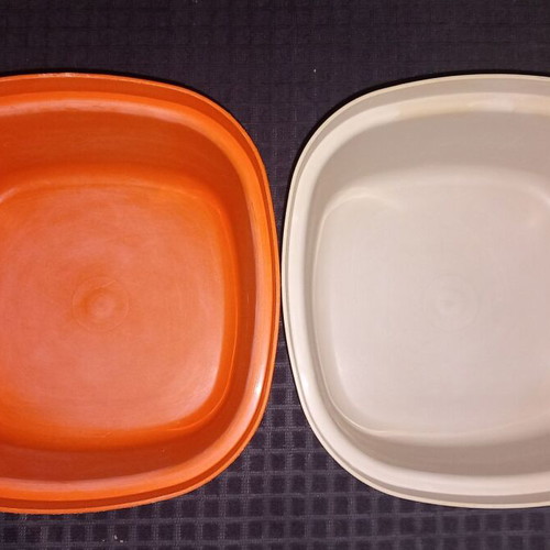 Tupperware food containers pack of 2 used, Greek made