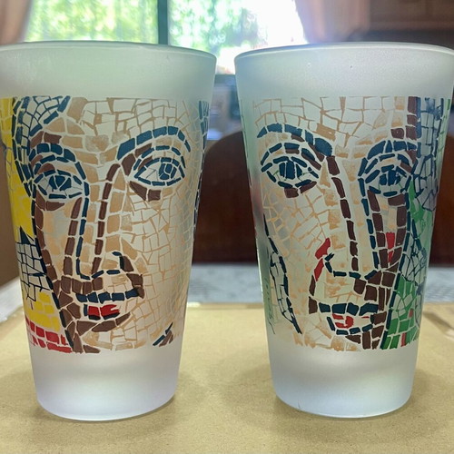 Collectible Lumidis Papagalos Water Glasses set of 3 like new
