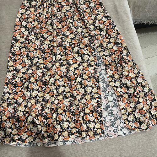 Boho Ditsy Floral Wrap Maxi Dress, multicolor