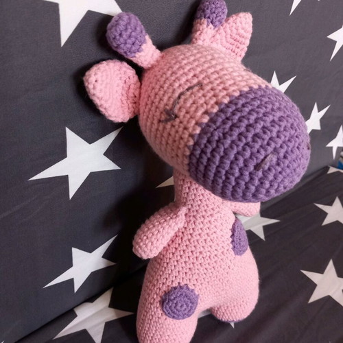 Crocheted giraffe doll 25 cm new