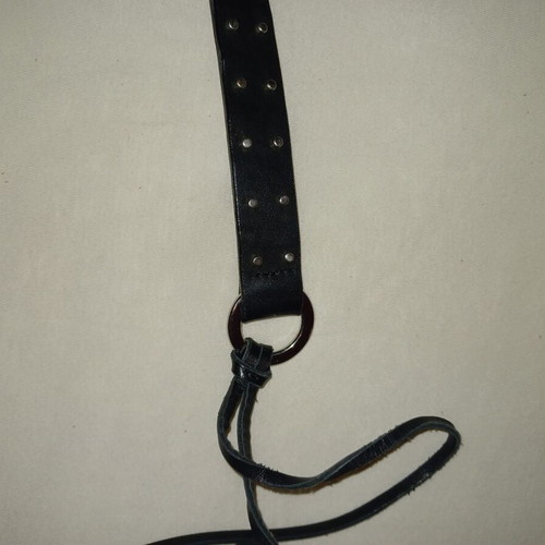 Leather belt black like new, 2 cm width, 82 cm length