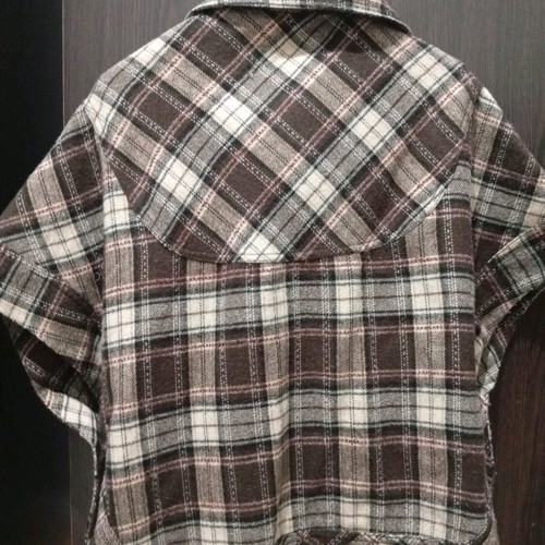 Bershka Checked Wool Cardigan like new, brown, size M