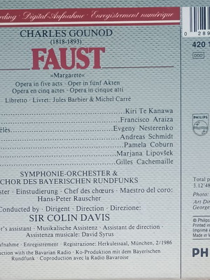 Gounod Faust 3CD box set used, classical
