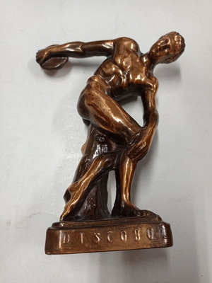 Discobolus of Myron brass statue vintage decorative used