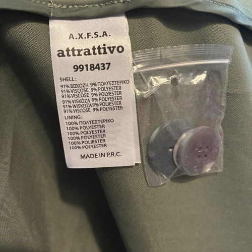 Attrattivo trench coat new, size Large, khaki