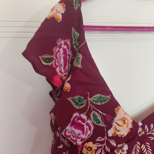 Bershka Floral One-Shoulder Jumpsuit Size L Like New