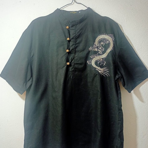 Sixth Sense shirt with embroidered dragon, XXL