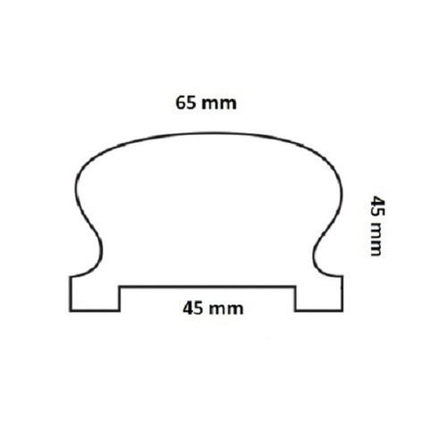 Κουπαστή Ωμέγα 65 x 45 mm καινούργια, ξύλο Σουηδικό Α΄ ποιότητας