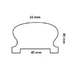 Κουπαστή Ωμέγα 65 x 45 mm καινούργια, ξύλο Σουηδικό Α΄ ποιότητας