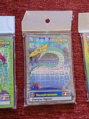 Digimon Animated Series 1 Booster Packs, 3 sealed packs with 10 cards each