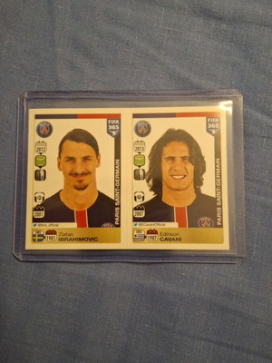 Panini FIFA 365 2016 Ibrahimovic-Cavani sticker new