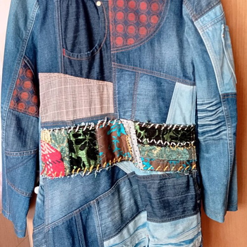 Desigual denim coat like new, multicolor, size M