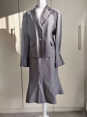 Classic gray women's suit set size 54 new
