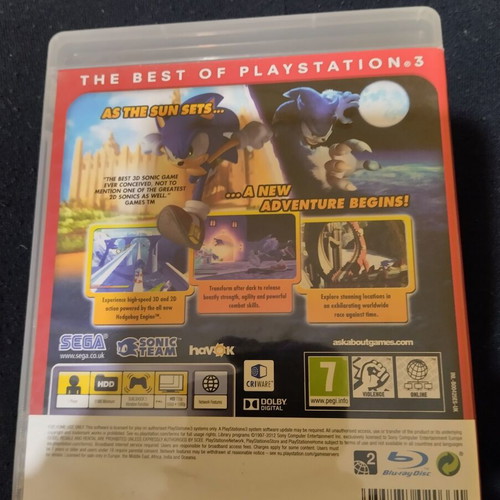 Sonic Unleashed PS3 game like new with booklet