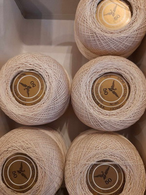 Stor Special ecru No 50 pelota lace thread, pack of 5, new