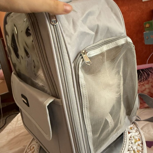 Morpet Pet Carrier Bag with Transparent Window, Grey