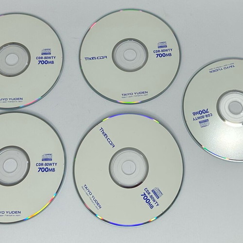 TDK DVD-R and Taiyo Yuden CDR pack like new, 5 and 9 pieces