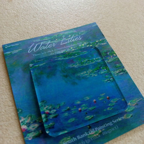 Claude Monet Waterlilies Refrigerator Magnet new 6x6cm