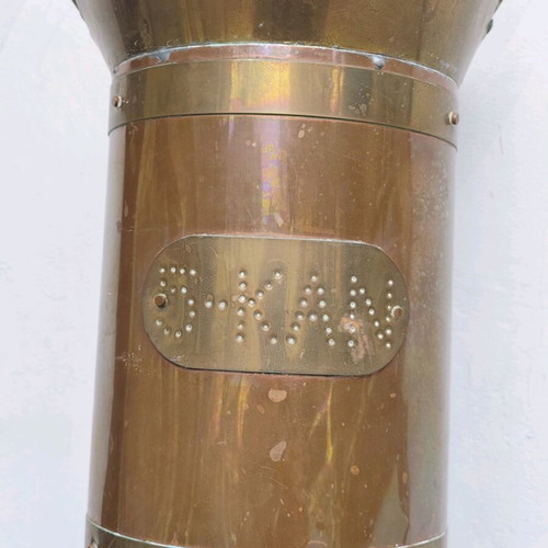 Antique copper and brass coal bucket used, 19th century Netherlands