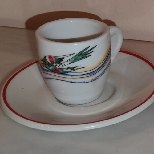 Collectible Greek coffee cups used, 3 pieces Lumidis and Ionia