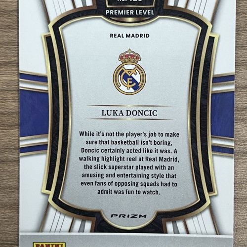 2025-26 Panini Select Euroleague Basketball Luka Doncic Silver Prizm card like new