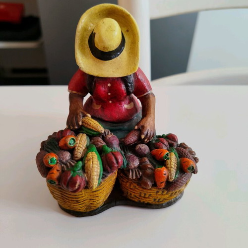 Handmade ceramic folk art figure new from Peru