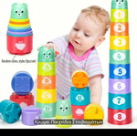Stacking blocks with letters and numbers new