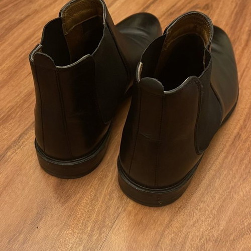 Nak leather ankle boots slightly used, black, size 42