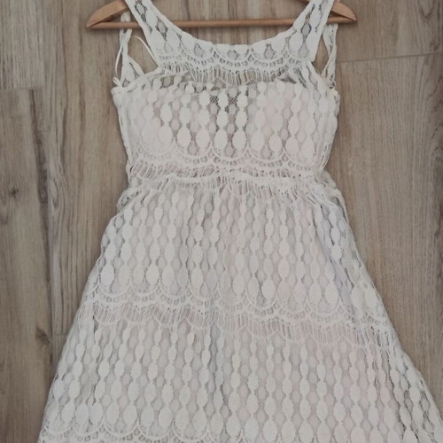 mini white dress bow Vida Bow Sequin Mini Dress White