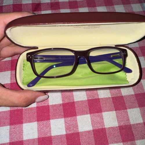 Astigmatism Glasses Oliver Peoples like new, purple frame and lenses