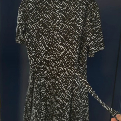Women's long dress like new, Greek made, black and white, size L