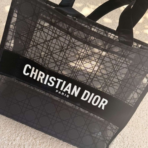 Dior Beauty black transparent tote bag