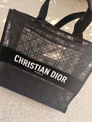 Dior Beauty black transparent tote bag