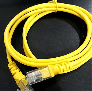 4 Κίτρινα καλώδια Cat5e Ethernet (4 τεμάχια)