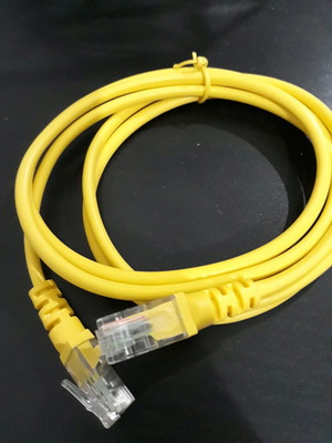 Καλώδιο Cat5e Ethernet κίτρινο καινούργιο, μήκος 1,5m δικτύου