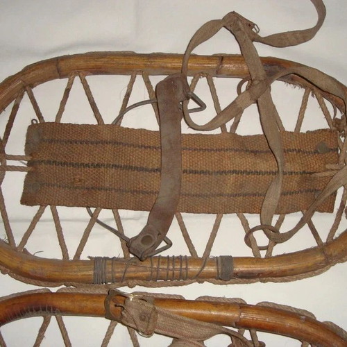 Handmade antique snowshoes from Northern Greece used
