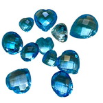 Blue Topaz Briolette stones like new, pack N16, 11 pieces