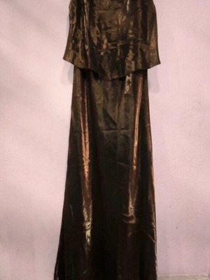 Bronze Metallic Maxi Dress Gina Ritzi като нова