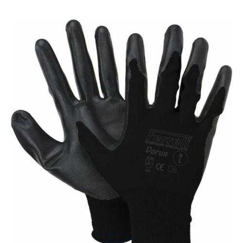 Nitrile work gloves new with anti-slip coating