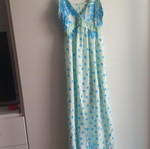 Summer maxi dress, turquoise, airy and feminine
