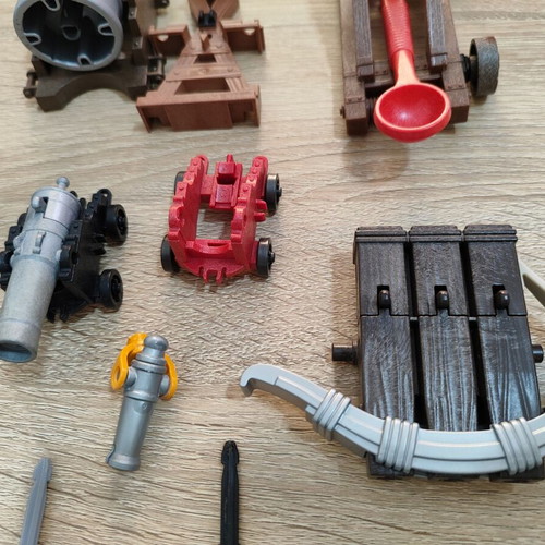Playmobil cannons, catapults, and bows used set