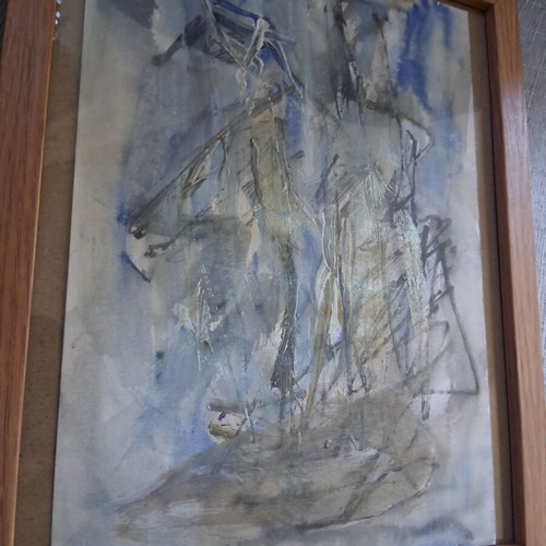 Painting "Karavia" framed, like new, 22×27cm