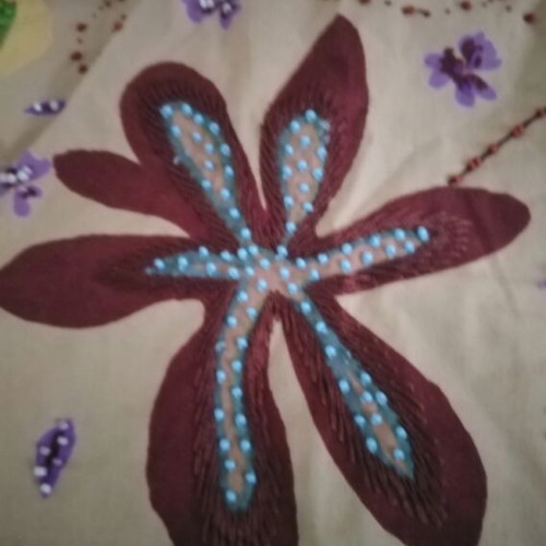 Alberta Ferretti collectible pants like new, hand-embroidered with beads, XL