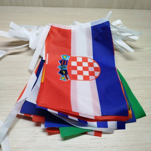 Hanging flags new, pack of 24 different polyester flags