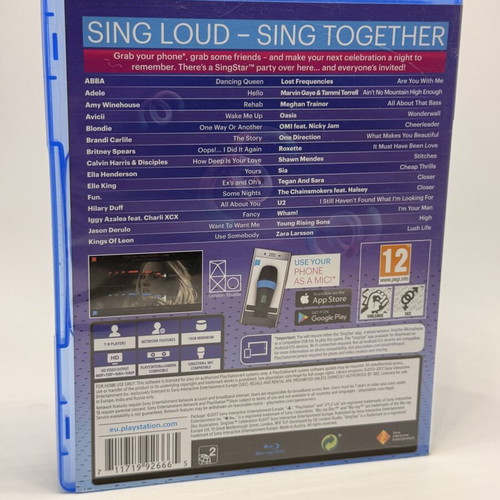 SingStar Celebration PS4 used action adventure game