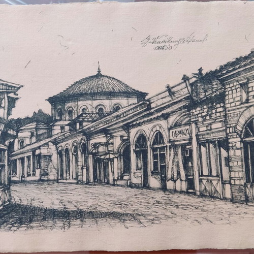 Traditional Ohrid Landscapes on Handmade Paper, Set of 3 Posters