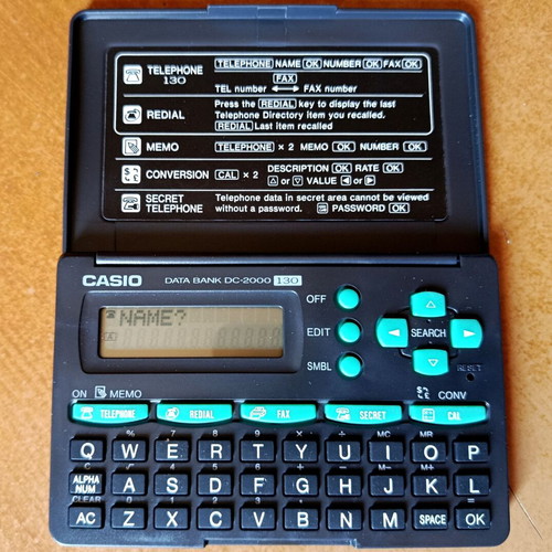 Casio DC-2000 electronic organizer new with manual