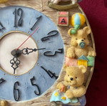 Children's analog wall clock like new