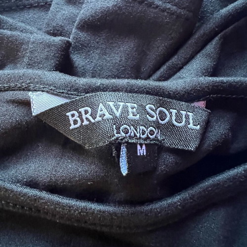 Brave Soul crop top black, size M, elastic fabric, like new